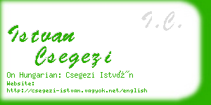 istvan csegezi business card